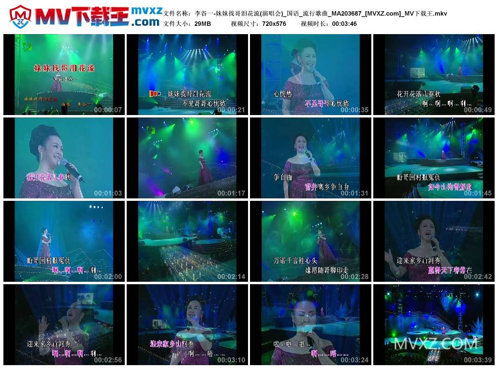 李谷一-妹妹找哥泪花流(演唱会)_国语_流行歌曲_MA203687